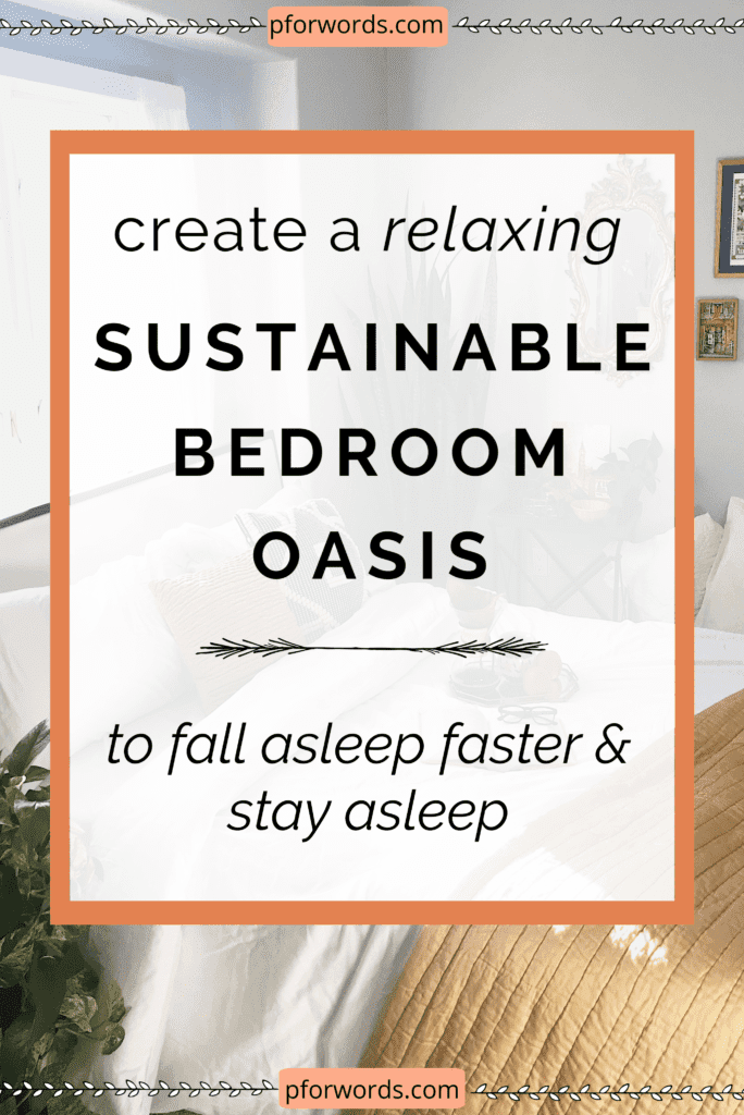I had trouble falling asleep and staying asleep until I implemented these 6 actions into my life. Now, I have an eco-friendly bedroom and promotes a better sleep cycle. #zerowaste #bedroom #zerowastetips