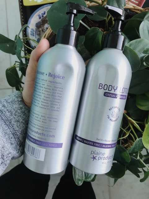 Plaine Products zero waste shampoo and conditioner