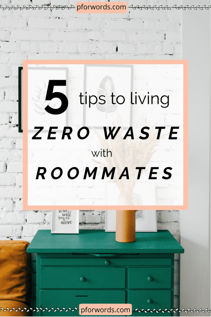 Transiting to a zero waste lifestyle while living with roommates? Check out the 5 things that I suggest you do to help you be successful!